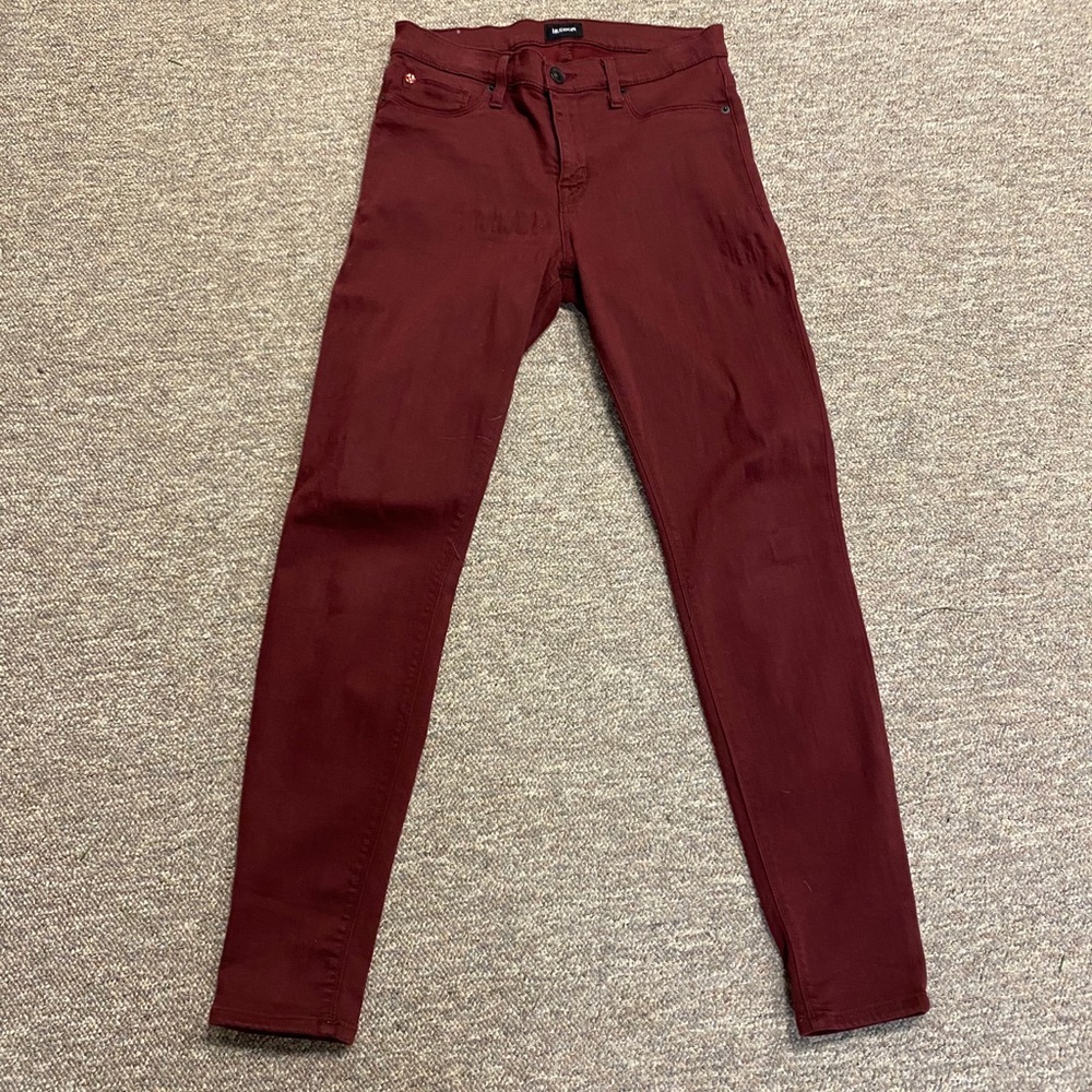 Hudson Maroon Natalie Mid Rise Skinny Jeans Sz. 29
